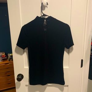 ambannce apparel black velvet shirt